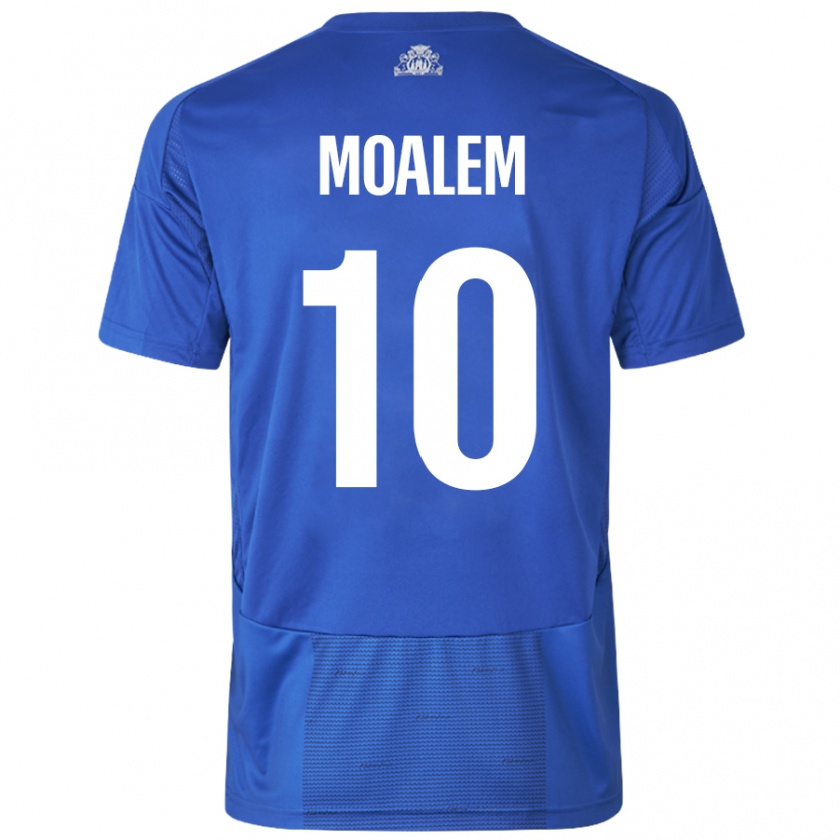 Kandiny Hombre Camiseta Jonathan Moalem #10 Blanco Azul 2ª Equipación 2024/25 La Camisa Chile