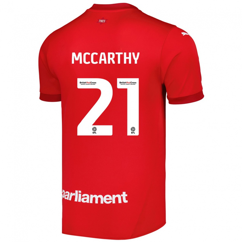 Kandiny Mujer Camiseta Conor Mccarthy #21 Rojo 1ª Equipación 2024/25 La Camisa Chile