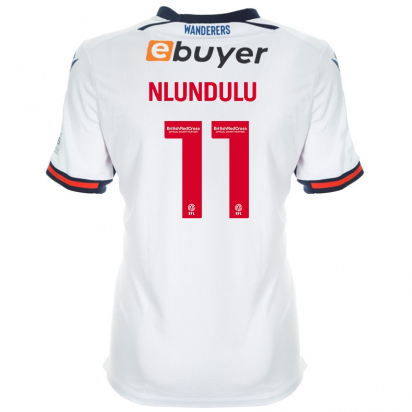 Kandiny Mujer Camiseta Dan Nlundulu #11 Blanco 1ª Equipación 2024/25 La Camisa Chile