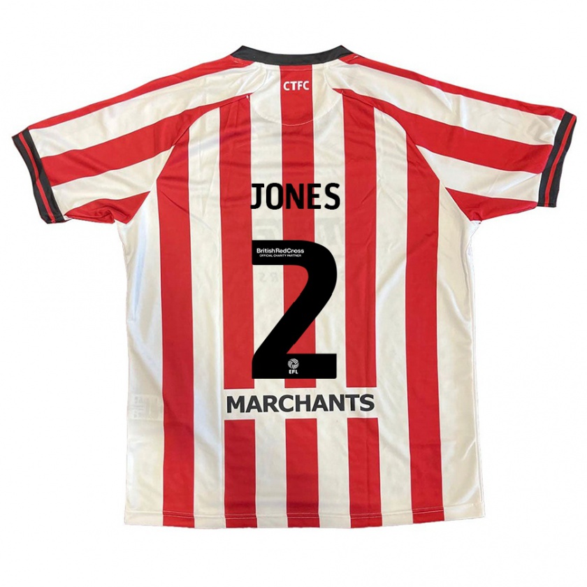 Kandiny Mujer Camiseta Courtney Jones #2 Rojo Blanco 1ª Equipación 2024/25 La Camisa Chile