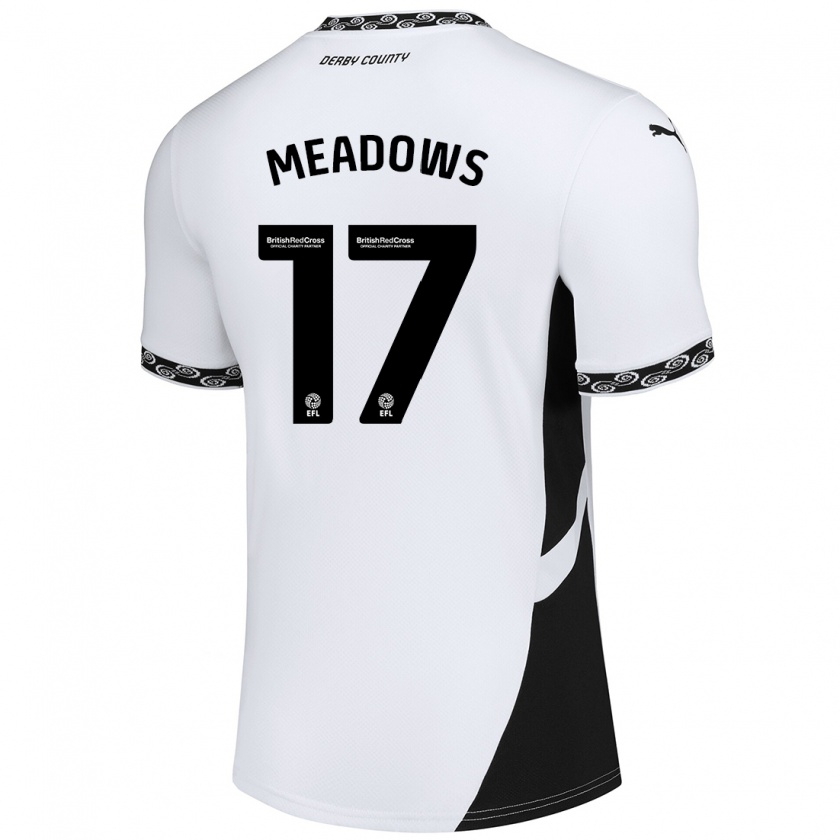 Kandiny Mujer Camiseta Helena Meadows #17 Blanco Negro 1ª Equipación 2024/25 La Camisa Chile