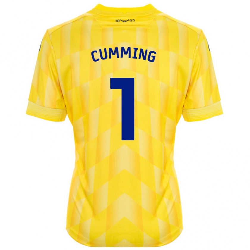 Kandiny Mujer Camiseta Jamie Cumming #1 Amarillo 1ª Equipación 2024/25 La Camisa Chile