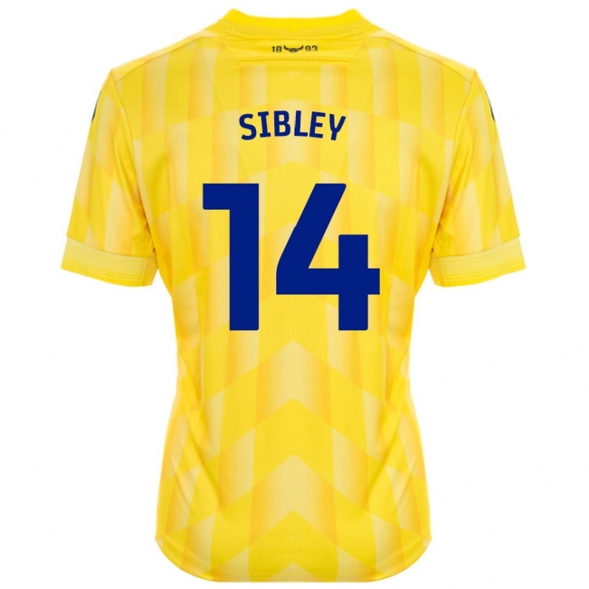 Kandiny Mujer Camiseta Louie Sibley #14 Amarillo 1ª Equipación 2024/25 La Camisa Chile