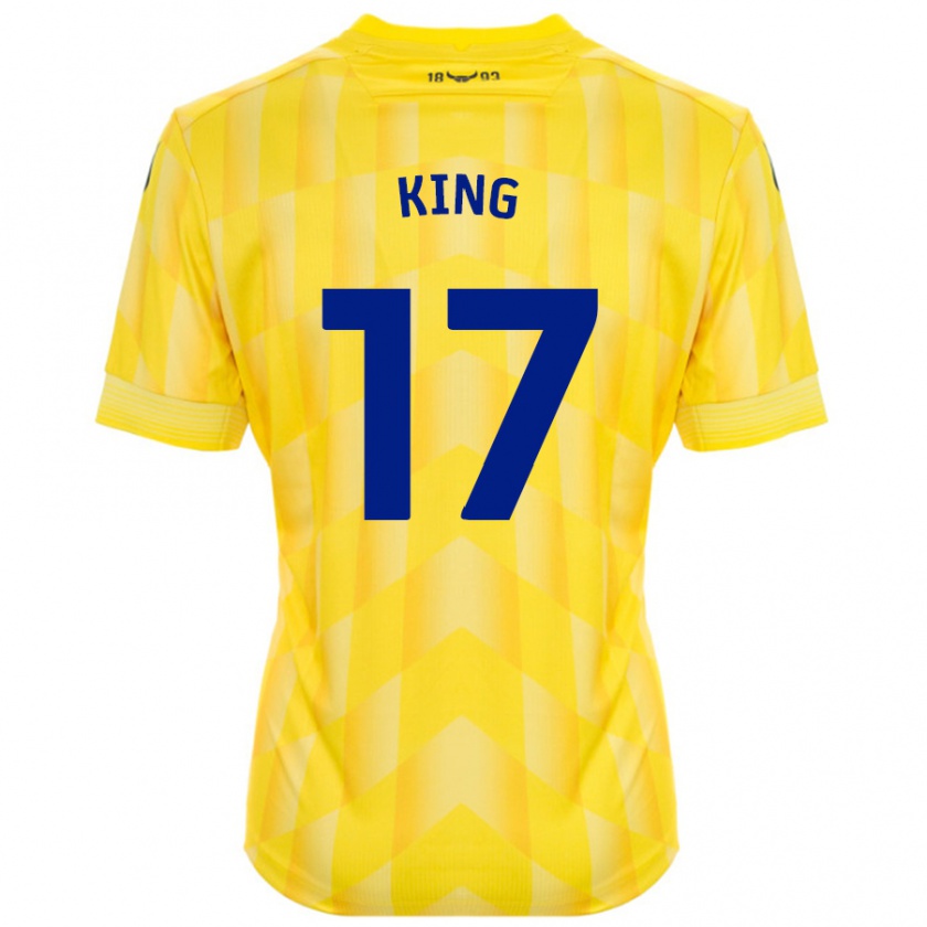 Kandiny Mujer Camiseta Sarah King #17 Amarillo 1ª Equipación 2024/25 La Camisa Chile