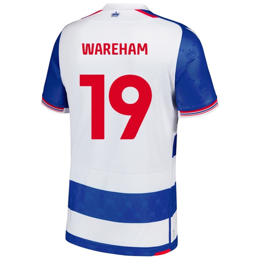 Kandiny Mujer Camiseta Jayden Wareham #19 Azul Blanco 1ª Equipación 2024/25 La Camisa Chile