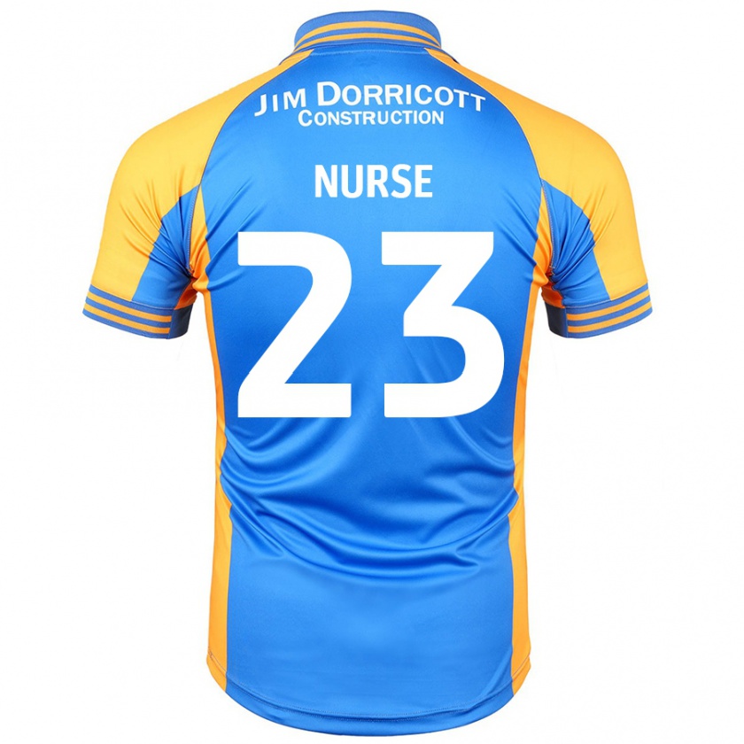 Kandiny Mujer Camiseta George Nurse #23 Azul Ámbar 1ª Equipación 2024/25 La Camisa Chile