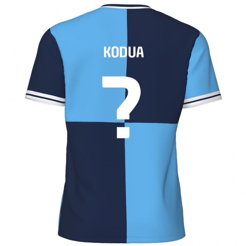 Kandiny Mujer Camiseta Gideon Kodua #0 Azul Cielo Azul Oscuro 1ª Equipación 2024/25 La Camisa Chile