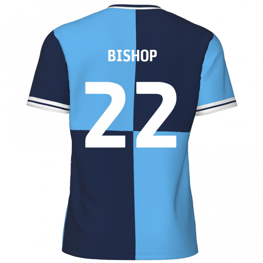 Kandiny Mujer Camiseta Nathan Bishop #22 Azul Cielo Azul Oscuro 1ª Equipación 2024/25 La Camisa Chile