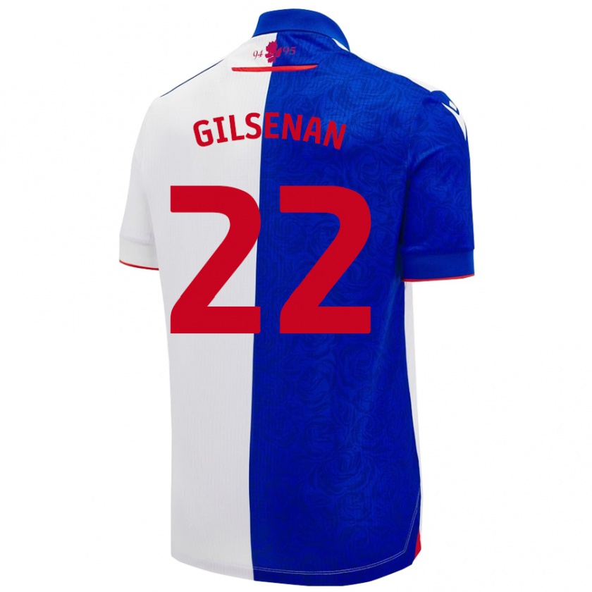 Kandiny Mujer Camiseta Zak Gilsenan #22 Azul Cielo Blanco 1ª Equipación 2024/25 La Camisa Chile