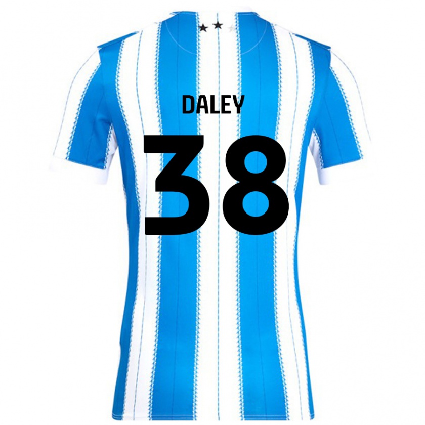 Kandiny Mujer Camiseta Luke Daley #38 Azul Blanco 1ª Equipación 2024/25 La Camisa Chile