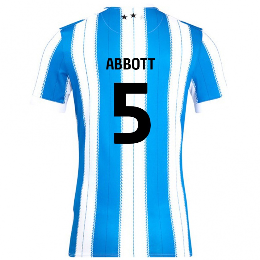 Kandiny Mujer Camiseta Vicky Abbott #5 Azul Blanco 1ª Equipación 2024/25 La Camisa Chile