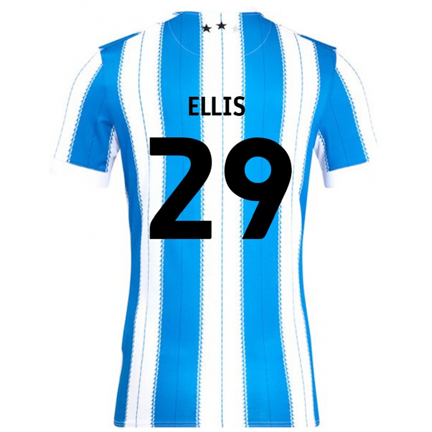 Kandiny Mujer Camiseta Molly Ellis #29 Azul Blanco 1ª Equipación 2024/25 La Camisa Chile