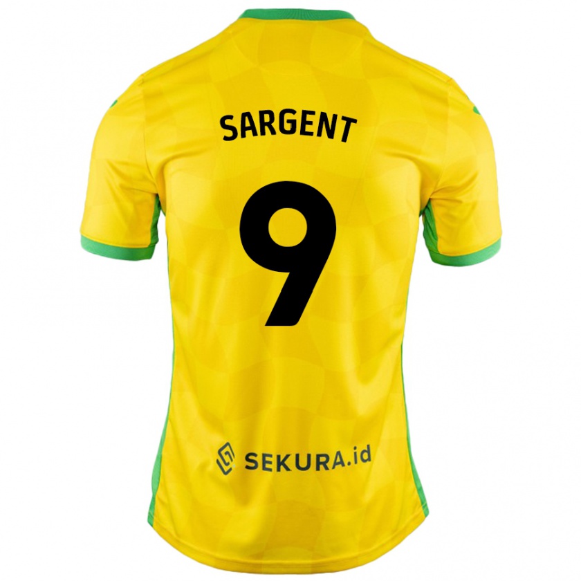 Kandiny Mujer Camiseta Josh Sargent #9 Amarillo Verde 1ª Equipación 2024/25 La Camisa Chile