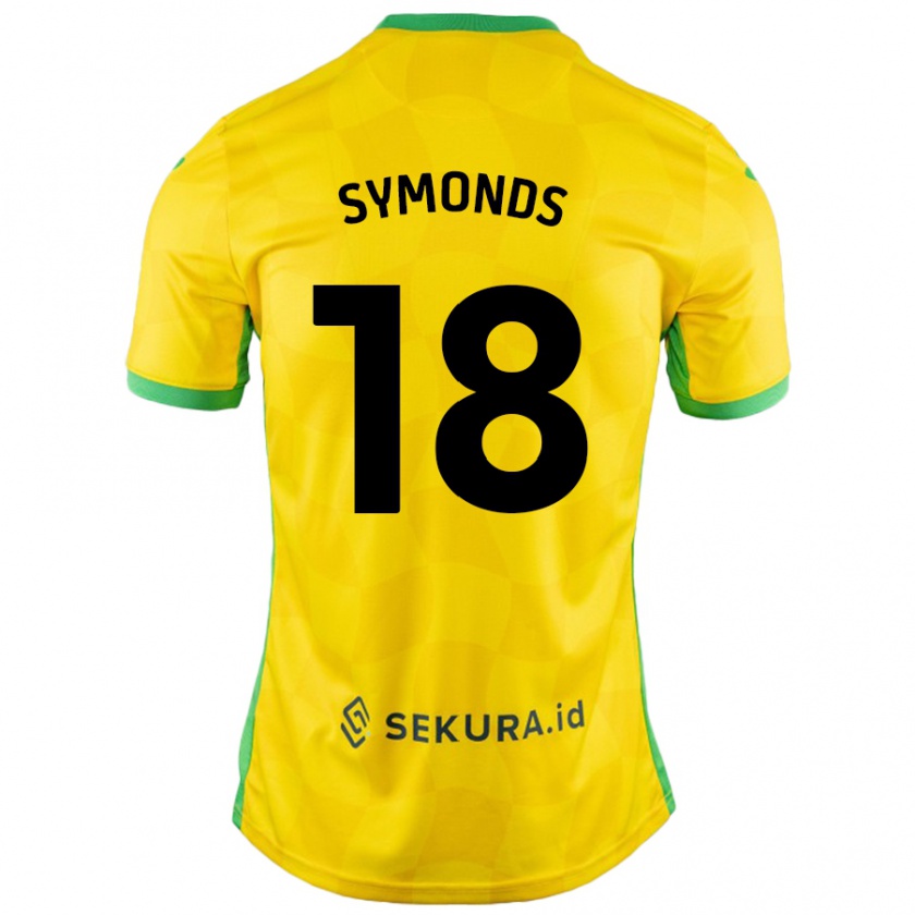 Kandiny Mujer Camiseta Freya Symonds #18 Amarillo Verde 1ª Equipación 2024/25 La Camisa Chile