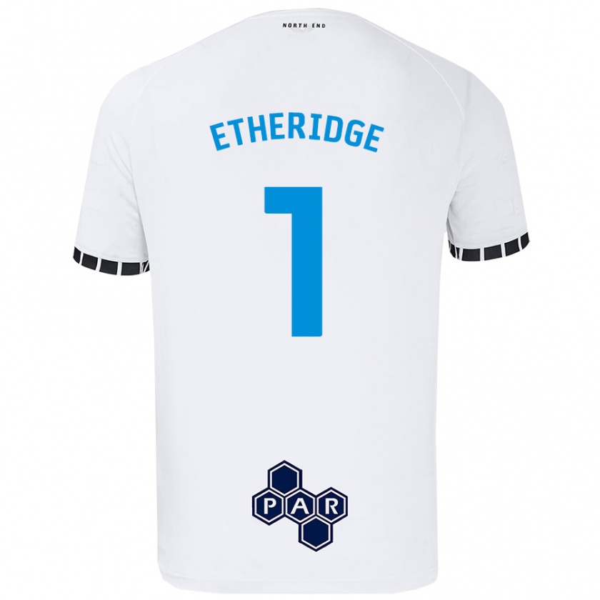 Kandiny Mujer Camiseta Ellie Etheridge #1 Blanco 1ª Equipación 2024/25 La Camisa Chile