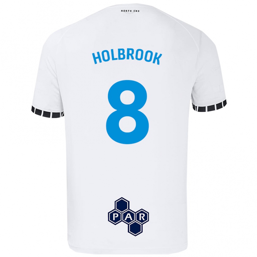 Kandiny Mujer Camiseta Jess Holbrook #8 Blanco 1ª Equipación 2024/25 La Camisa Chile