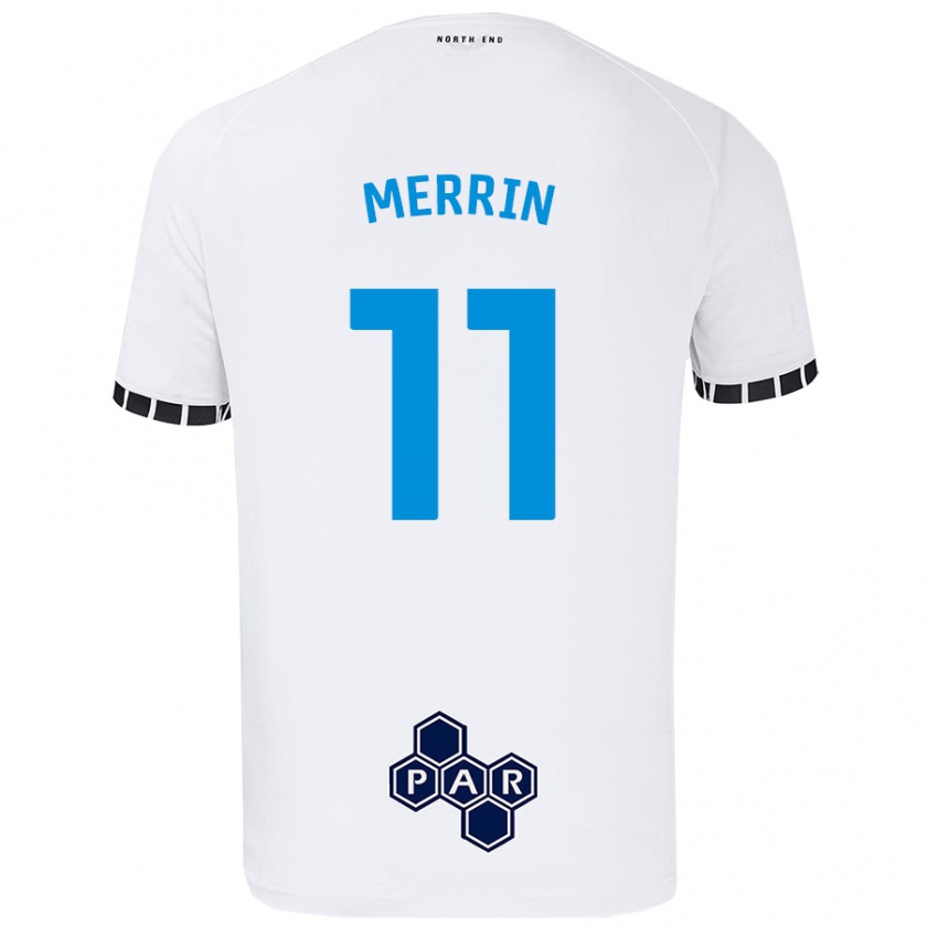 Kandiny Mujer Camiseta Laura Merrin #11 Blanco 1ª Equipación 2024/25 La Camisa Chile