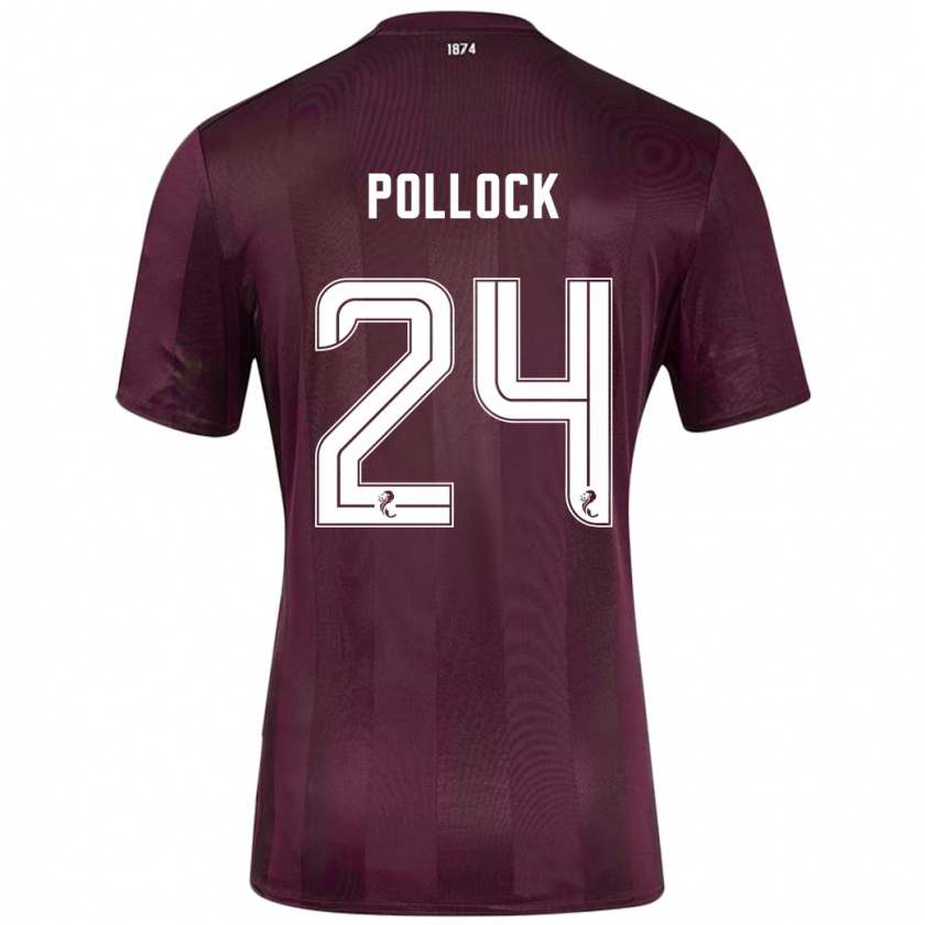 Kandiny Mujer Camiseta Finlay Pollock #24 Borgoña 1ª Equipación 2024/25 La Camisa Chile