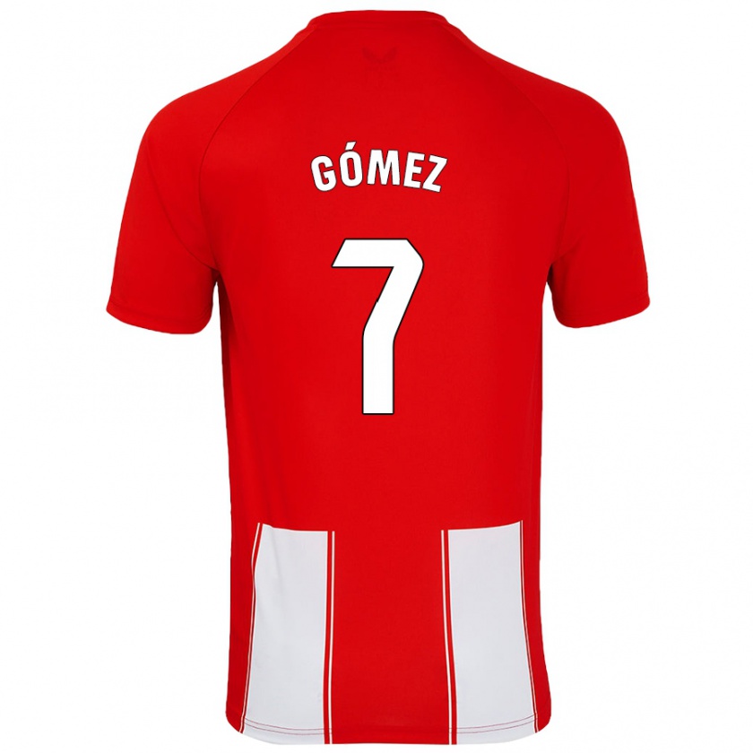 Kandiny Mujer Camiseta Valen Gómez #7 Rojo Blanco 1ª Equipación 2024/25 La Camisa Chile