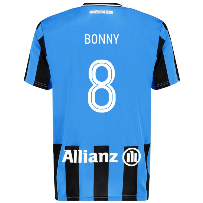 Kandiny Mujer Camiseta Chionne Bonny #8 Azul Cielo Negro 1ª Equipación 2024/25 La Camisa Chile