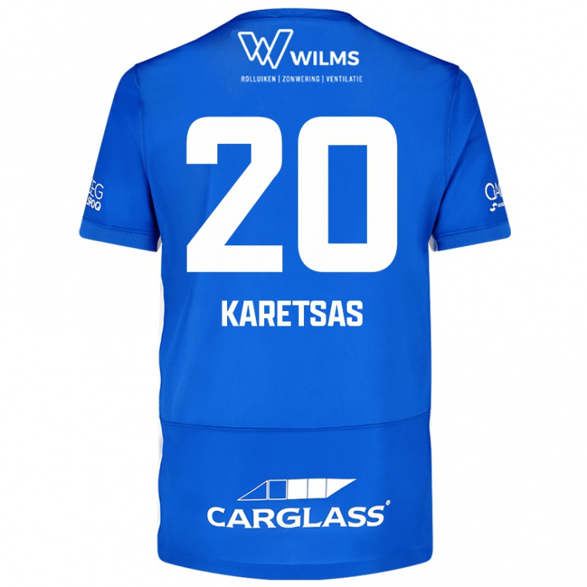 Kandiny Mujer Camiseta Konstantinos Karetsas #20 Azul 1ª Equipación 2024/25 La Camisa Chile