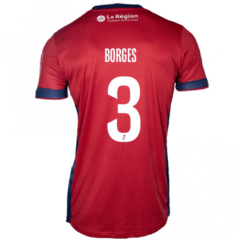 Kandiny Mujer Camiseta Neto Borges #3 Borgoña Claro 1ª Equipación 2024/25 La Camisa Chile