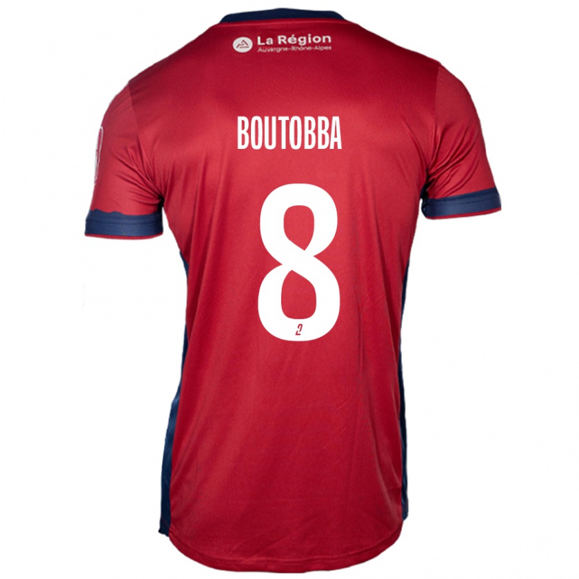 Kandiny Mujer Camiseta Bilal Boutobba #8 Borgoña Claro 1ª Equipación 2024/25 La Camisa Chile