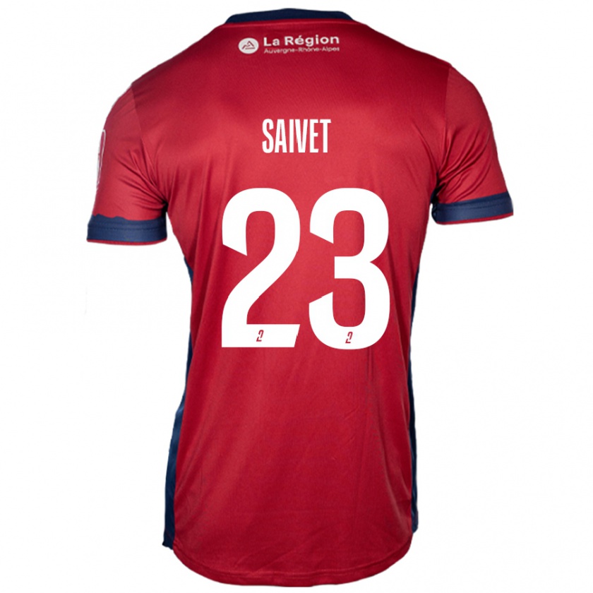 Kandiny Mujer Camiseta Henri Saivet #23 Borgoña Claro 1ª Equipación 2024/25 La Camisa Chile