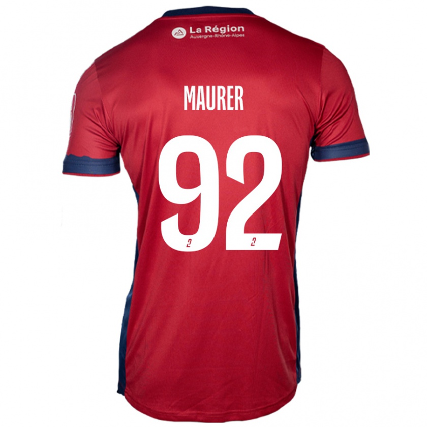 Kandiny Mujer Camiseta Aïman Maurer #92 Borgoña Claro 1ª Equipación 2024/25 La Camisa Chile