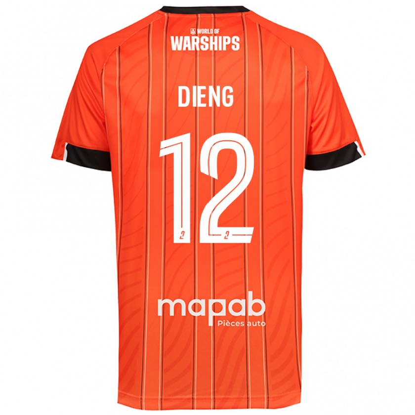 Kandiny Mujer Camiseta Bamba Dieng #12 Naranja 1ª Equipación 2024/25 La Camisa Chile