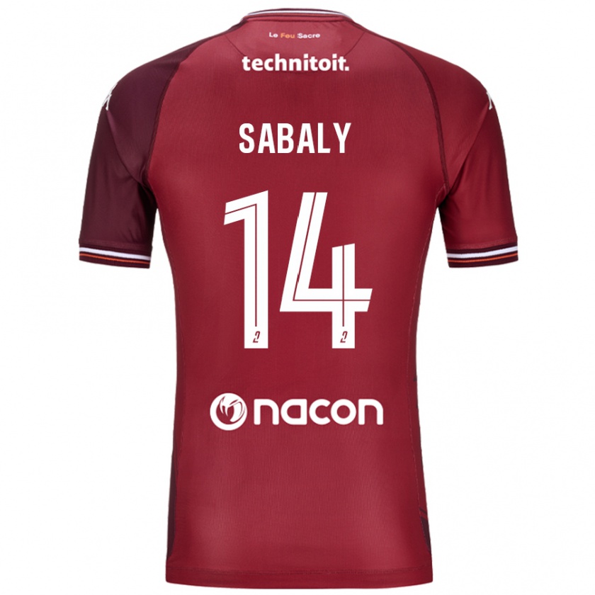 Kandiny Mujer Camiseta Cheikh Sabaly #14 Rojo Granata 1ª Equipación 2024/25 La Camisa Chile