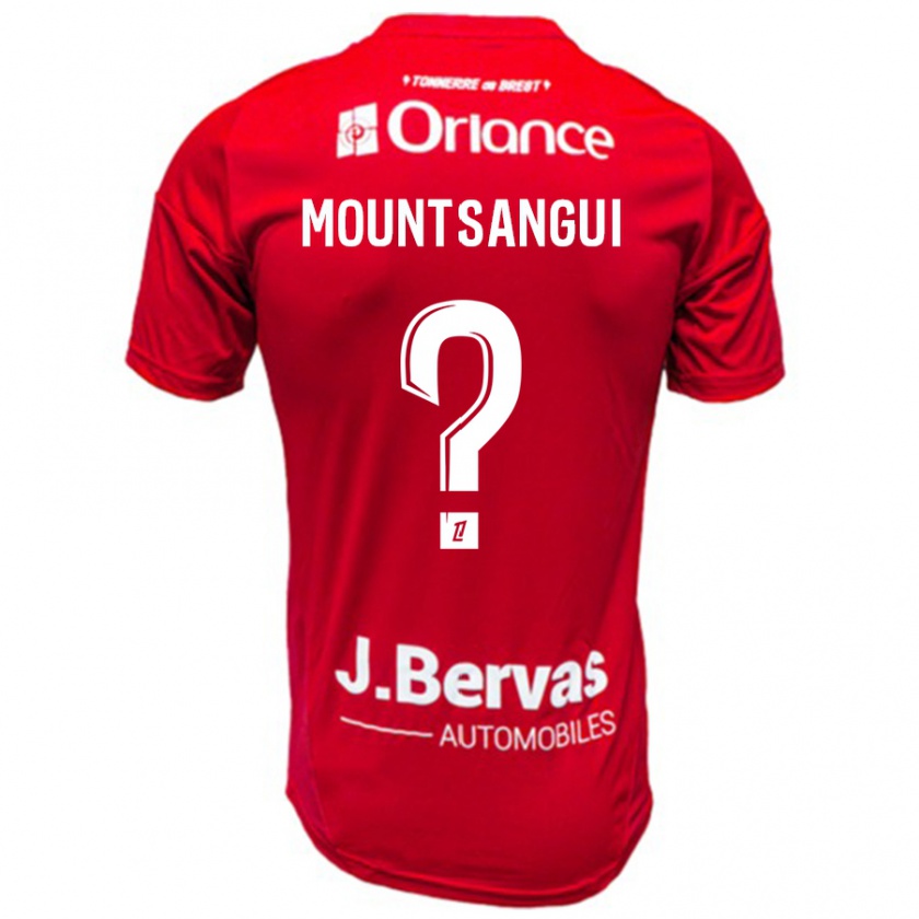 Kandiny Mujer Camiseta Warren Mountsangui #0 Rojo Blanco 1ª Equipación 2024/25 La Camisa Chile