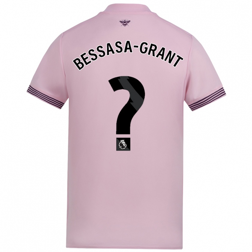 Kandiny Mujer Camiseta Mekhai Bessasa-Grant #0 Rosa 2ª Equipación 2024/25 La Camisa Chile