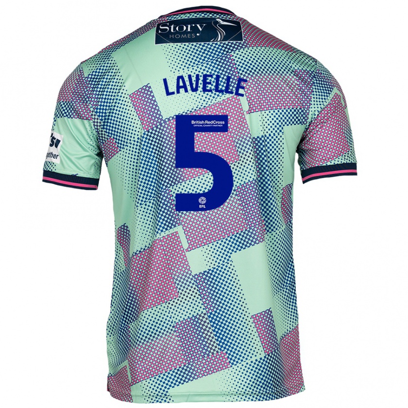 Kandiny Mujer Camiseta Sam Lavelle #5 Verde 2ª Equipación 2024/25 La Camisa Chile