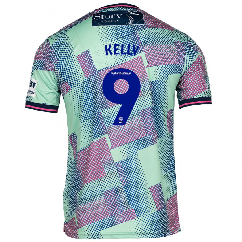 Kandiny Mujer Camiseta Georgie Kelly #9 Verde 2ª Equipación 2024/25 La Camisa Chile