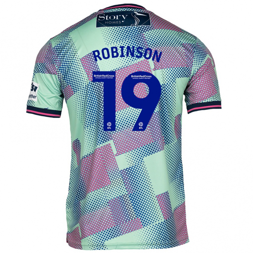 Kandiny Mujer Camiseta Jack Robinson #19 Verde 2ª Equipación 2024/25 La Camisa Chile