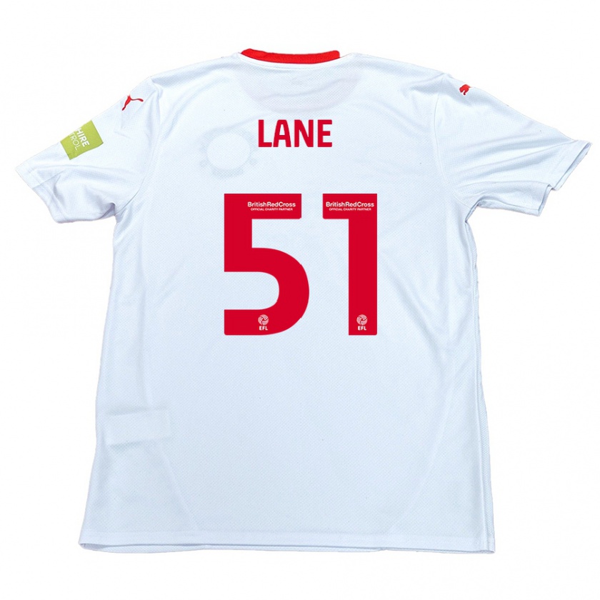 Kandiny Mujer Camiseta Mikey Lane #51 Blanco 2ª Equipación 2024/25 La Camisa Chile