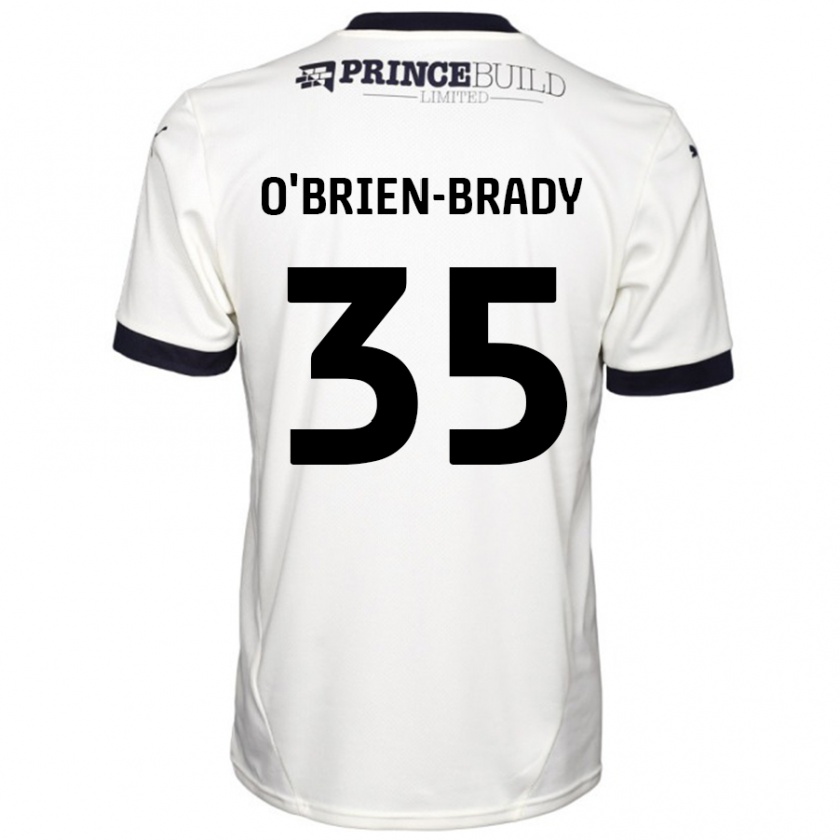 Kandiny Mujer Camiseta Donay O'brien-Brady #35 Blanquecino Negro 2ª Equipación 2024/25 La Camisa Chile