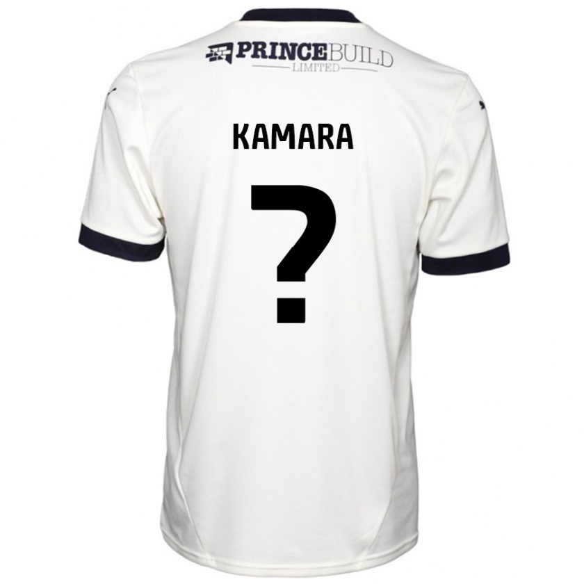 Kandiny Mujer Camiseta David Kamara #0 Blanquecino Negro 2ª Equipación 2024/25 La Camisa Chile