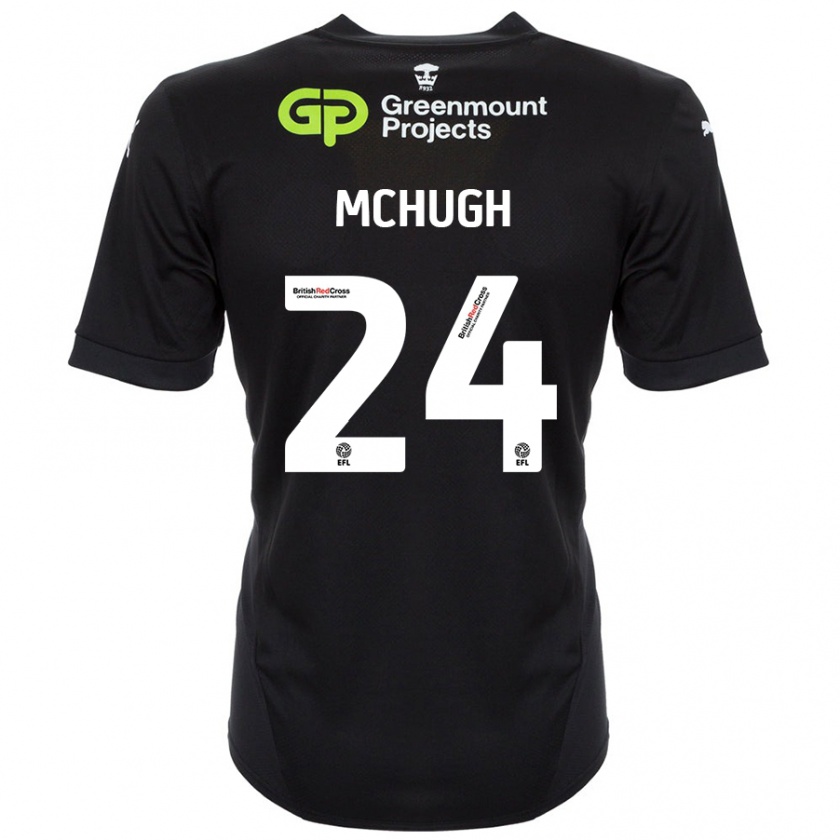 Kandiny Mujer Camiseta Harry Mchugh #24 Negro 2ª Equipación 2024/25 La Camisa Chile