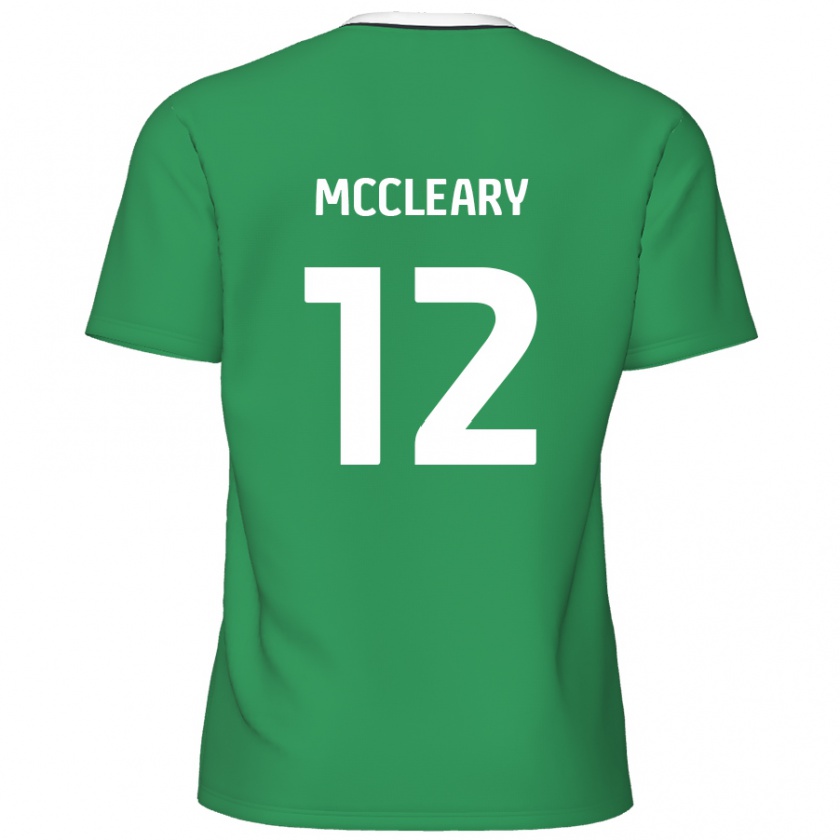 Kandiny Mujer Camiseta Garath Mccleary #12 Verde Rayas Blancas 2ª Equipación 2024/25 La Camisa Chile