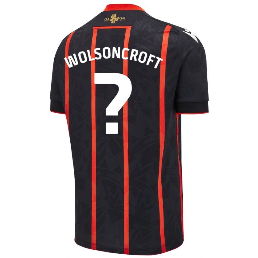 Kandiny Mujer Camiseta Blake Wolsoncroft #0 Negro Rojo 2ª Equipación 2024/25 La Camisa Chile