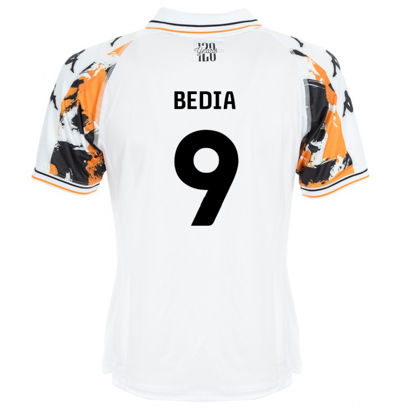 Kandiny Mujer Camiseta Chris Bedia #9 Blanco 2ª Equipación 2024/25 La Camisa Chile