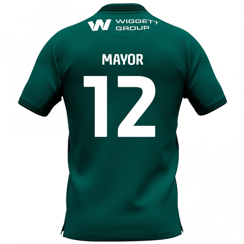 Kandiny Mujer Camiseta Adam Mayor #12 Verde 2ª Equipación 2024/25 La Camisa Chile