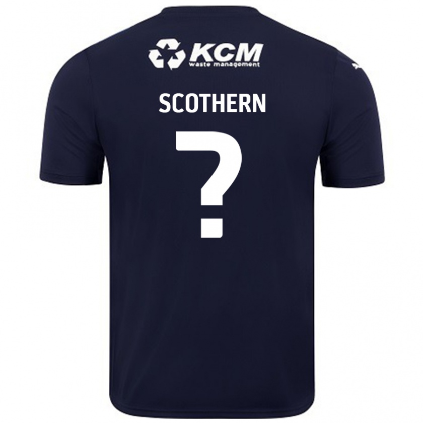 Kandiny Mujer Camiseta Ben Scothern #0 Azul Marino 2ª Equipación 2024/25 La Camisa Chile