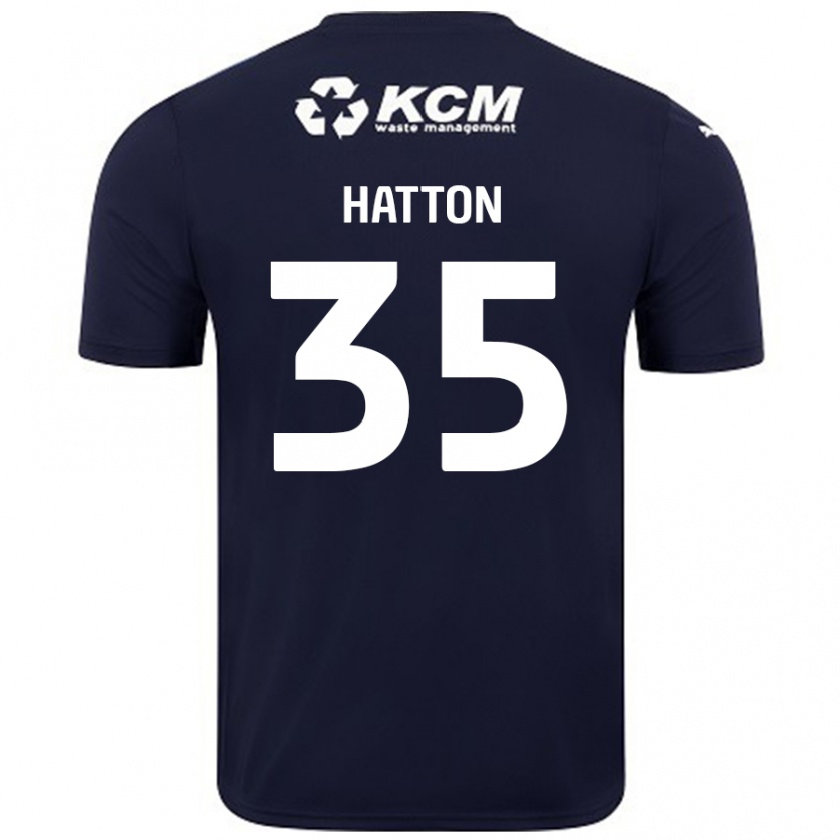 Kandiny Mujer Camiseta Ben Hatton #35 Azul Marino 2ª Equipación 2024/25 La Camisa Chile