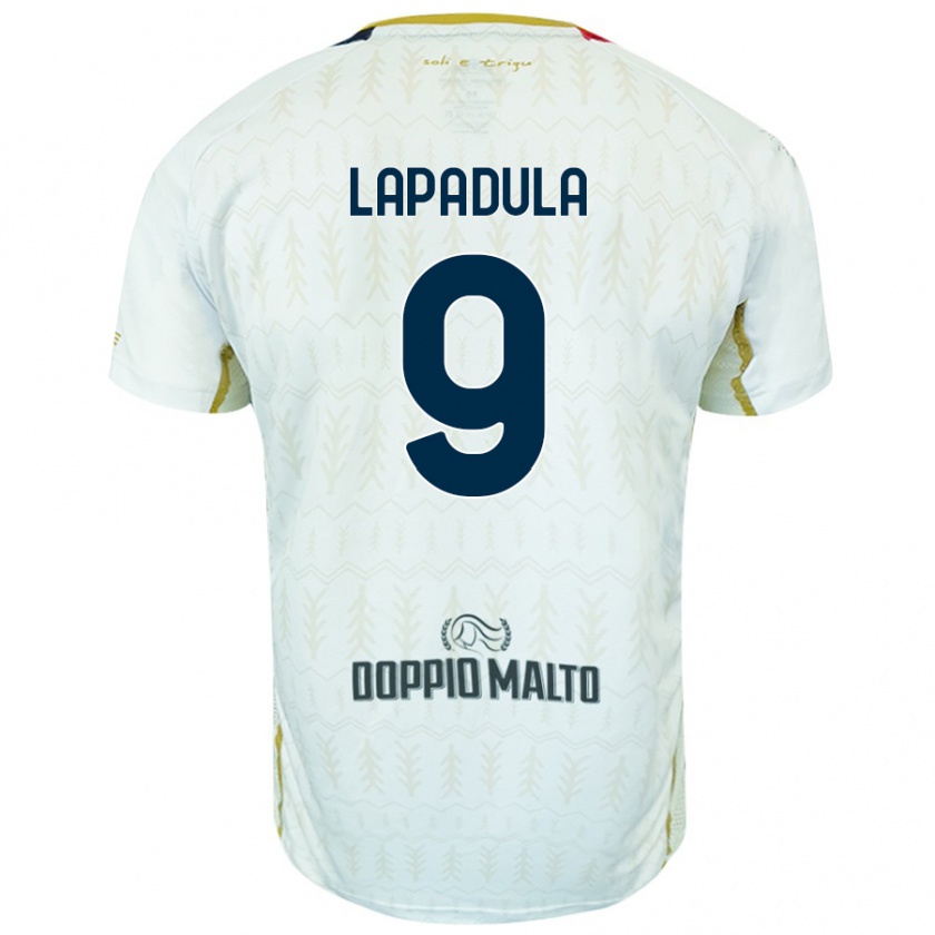 Kandiny Mujer Camiseta Gianluca Lapadula #9 Blanco 2ª Equipación 2024/25 La Camisa Chile