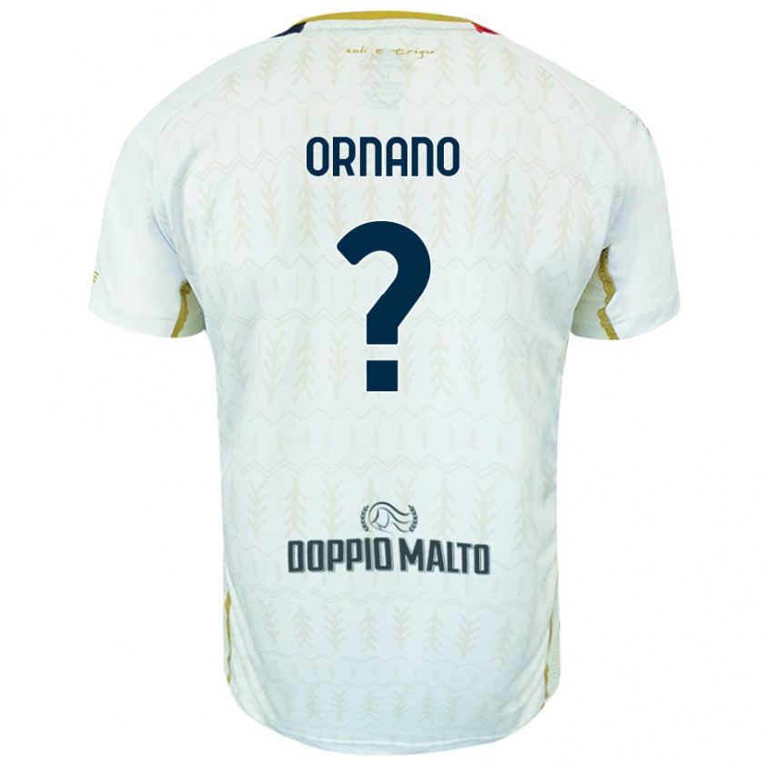 Kandiny Mujer Camiseta Marco Ornano #0 Blanco 2ª Equipación 2024/25 La Camisa Chile