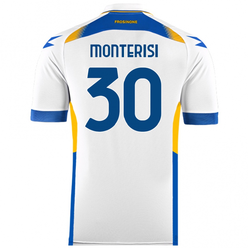 Kandiny Mujer Camiseta Ilario Monterisi #30 Blanco 2ª Equipación 2024/25 La Camisa Chile