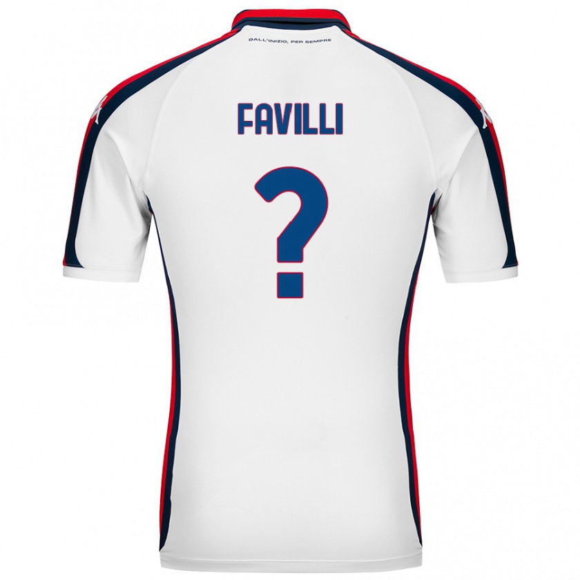 Kandiny Mujer Camiseta Andrea Favilli #0 Blanco 2ª Equipación 2024/25 La Camisa Chile